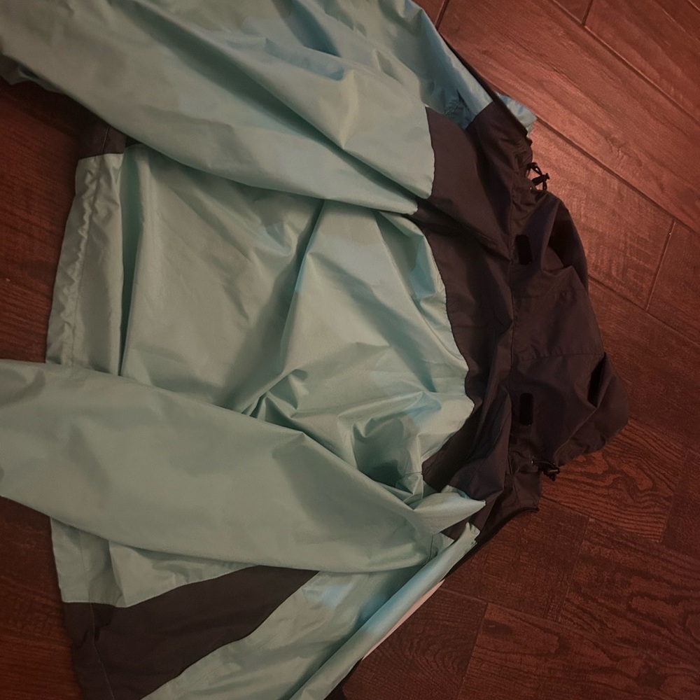 Light Blue and Charcoal Utility Jacket - Women's